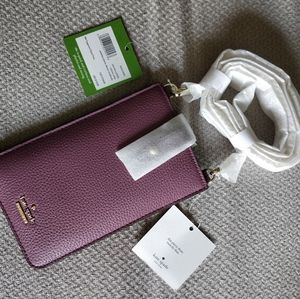 Kate Spade Plumberry Pebbled PhoneSleeve Crossbody